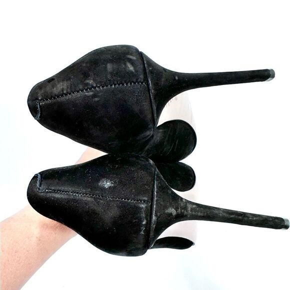 Schutz black suede pointed toe stiletto pumps 9.5 - Picture 6 of 9